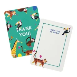 Party Animals Pack Of 8 Thank You Cards